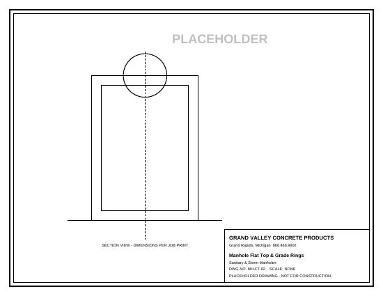 Thumbnail of drawing MH-FT-02, Manhole Flat Top & Grade Rings